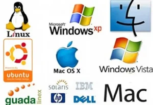 Ejemplo de software en una computadora con sistema operativo y aplicaciones instaladas