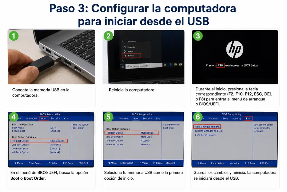 configurar la computadora